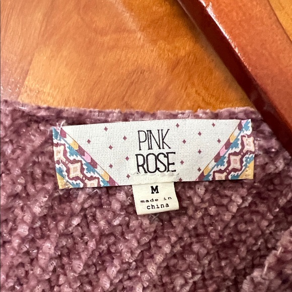 Pink Rose Light Plum V-Neck Sweater - Picture 3 of 5